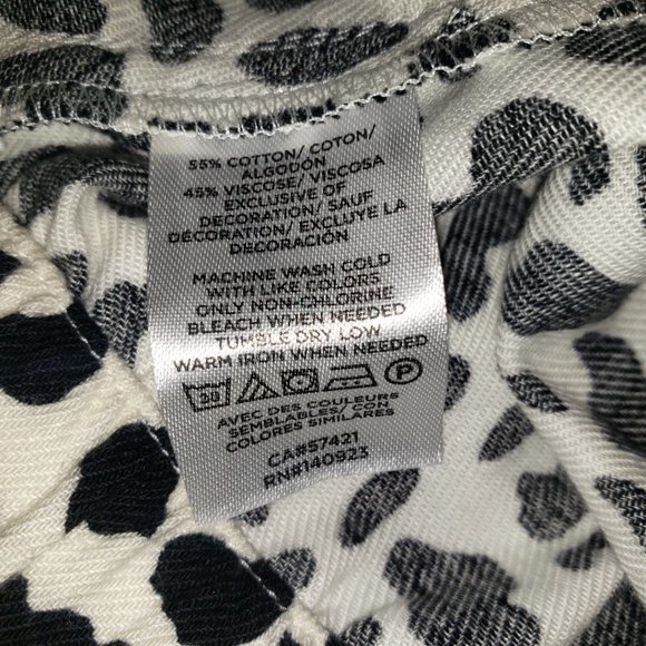 NEW Loft 16/18 Cream Black Animal Pajama Shorts - Picture 7 of 7